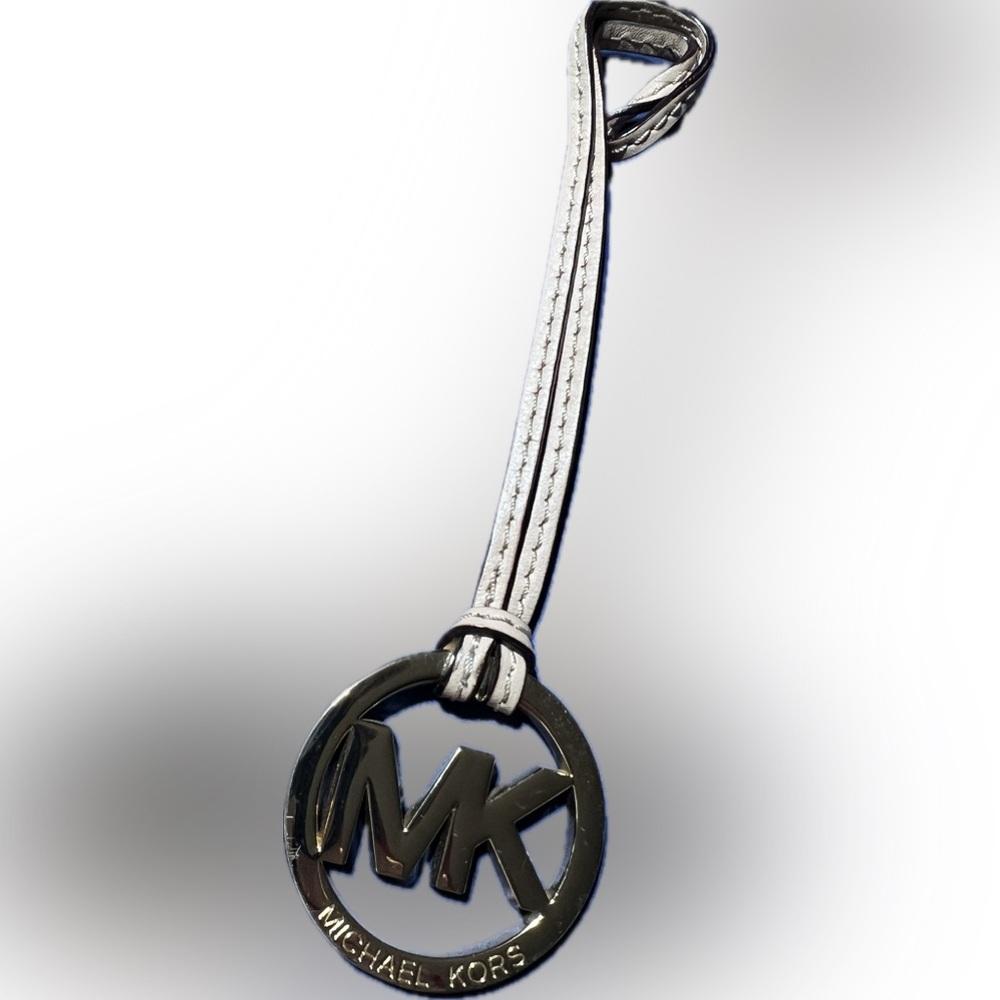Michael Kors Charm MK Hang Tag Gold Tone Keychain Key Fob Charm